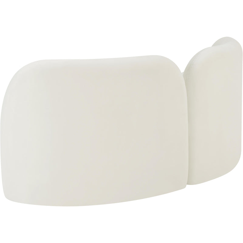 Meridian Daphne Cream Velvet Loveseat IMAGE 8