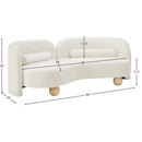 Meridian Daphne Cream Velvet Sofa IMAGE 17