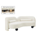 Meridian Daphne Cream Velvet Sofa IMAGE 2