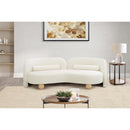 Meridian Daphne Cream Velvet Sofa IMAGE 3