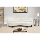 Meridian Daphne Cream Velvet Sofa IMAGE 4