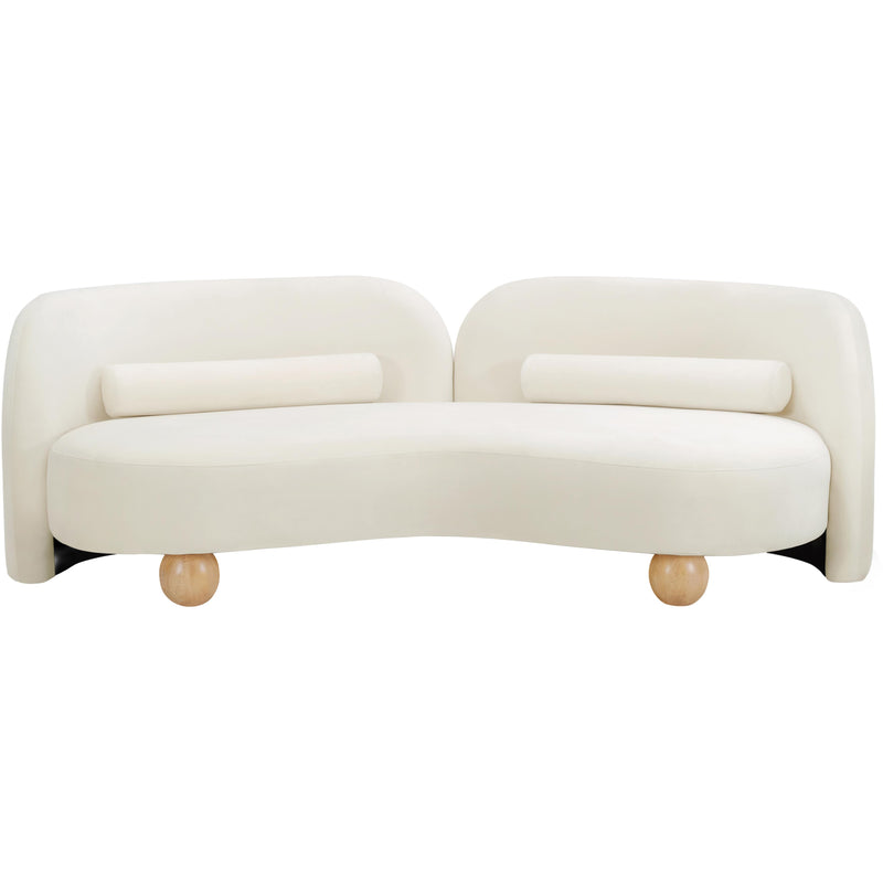 Meridian Daphne Cream Velvet Sofa IMAGE 5