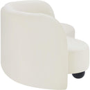 Meridian Daphne Cream Velvet Sofa IMAGE 6