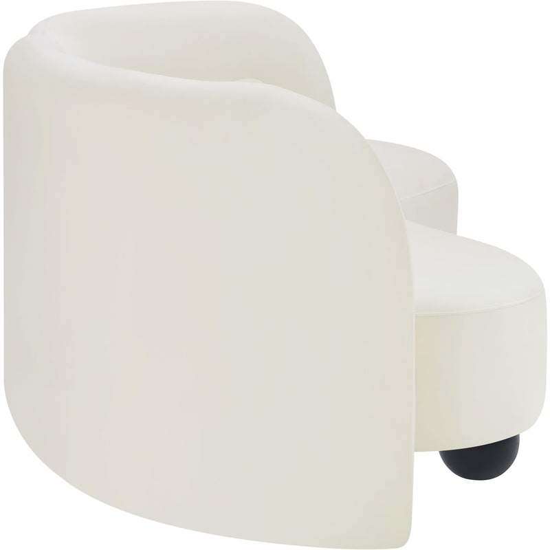 Meridian Daphne Cream Velvet Sofa IMAGE 6