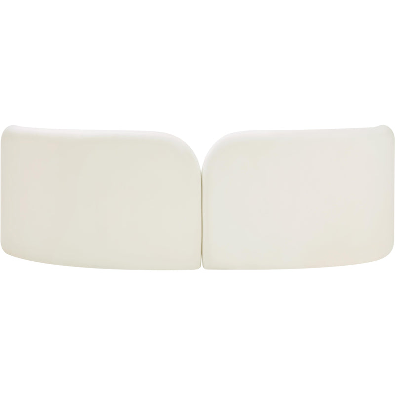 Meridian Daphne Cream Velvet Sofa IMAGE 7