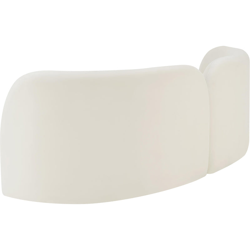 Meridian Daphne Cream Velvet Sofa IMAGE 8