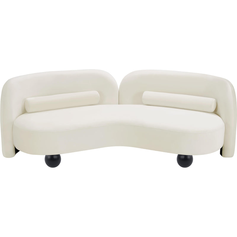 Meridian Daphne Cream Velvet Sofa IMAGE 9