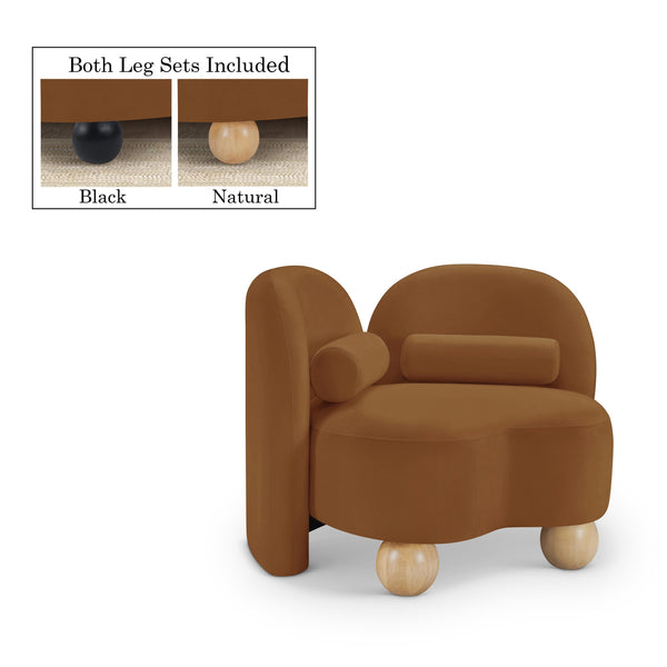 Meridian Daphne Saddle Velvet Chair IMAGE 1