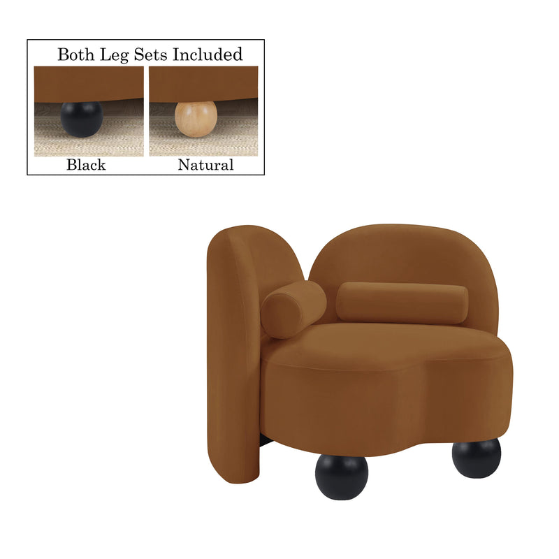 Meridian Daphne Saddle Velvet Chair IMAGE 2