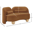 Meridian Daphne Saddle Velvet Loveseat IMAGE 17