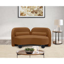 Meridian Daphne Saddle Velvet Loveseat IMAGE 4