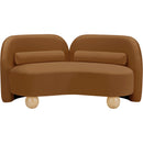 Meridian Daphne Saddle Velvet Loveseat IMAGE 5