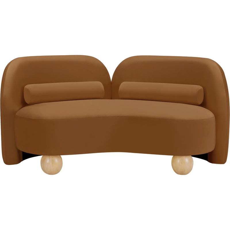 Meridian Daphne Saddle Velvet Loveseat IMAGE 5
