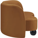 Meridian Daphne Saddle Velvet Loveseat IMAGE 6