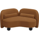Meridian Daphne Saddle Velvet Loveseat IMAGE 9