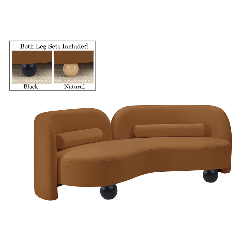 Meridian Daphne Saddle Velvet Sofa IMAGE 2