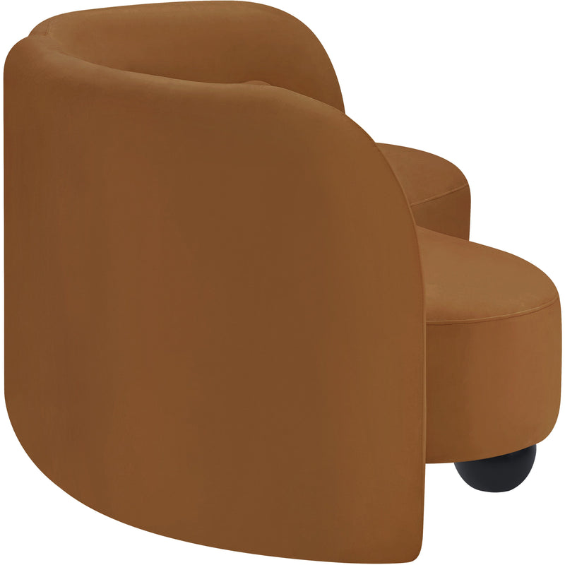 Meridian Daphne Saddle Velvet Sofa IMAGE 6