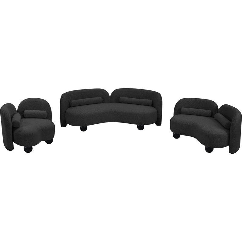 Meridian Daphne Black Boucle Fabric Chair IMAGE 13