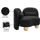 Meridian Daphne Black Boucle Fabric Chair IMAGE 18