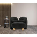 Meridian Daphne Black Boucle Fabric Chair IMAGE 3