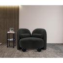 Meridian Daphne Black Boucle Fabric Chair IMAGE 4