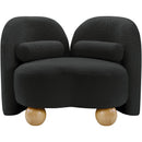 Meridian Daphne Black Boucle Fabric Chair IMAGE 5