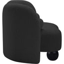 Meridian Daphne Black Boucle Fabric Chair IMAGE 6