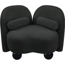 Meridian Daphne Black Boucle Fabric Chair IMAGE 9