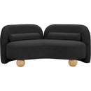 Meridian Daphne Black Boucle Fabric Loveseat IMAGE 5