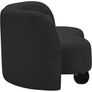 Meridian Daphne Black Boucle Fabric Loveseat IMAGE 6