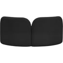 Meridian Daphne Black Boucle Fabric Loveseat IMAGE 7