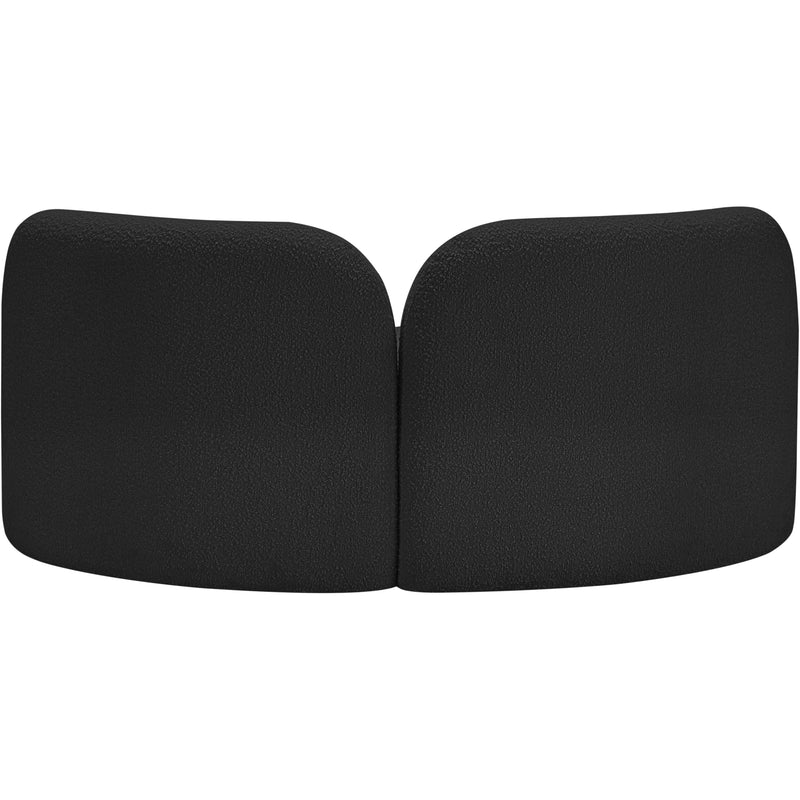 Meridian Daphne Black Boucle Fabric Loveseat IMAGE 7