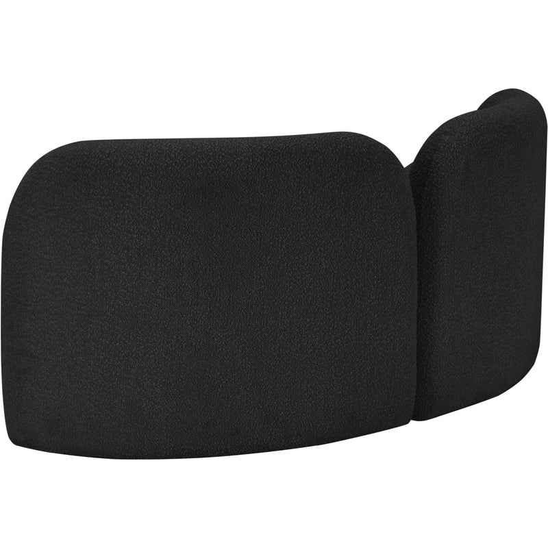 Meridian Daphne Black Boucle Fabric Loveseat IMAGE 8