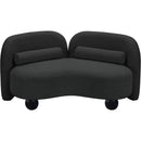 Meridian Daphne Black Boucle Fabric Loveseat IMAGE 9