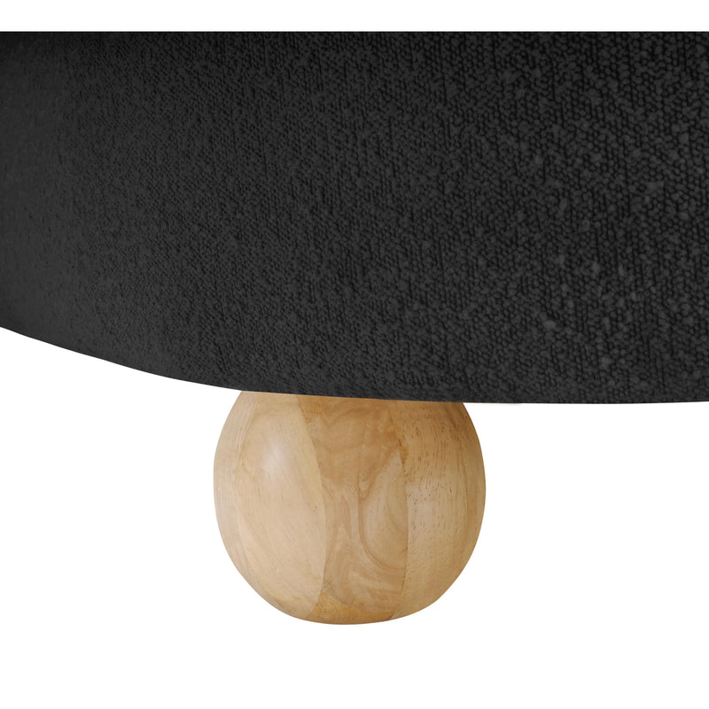 Meridian Daphne Black Boucle Fabric Sofa IMAGE 10