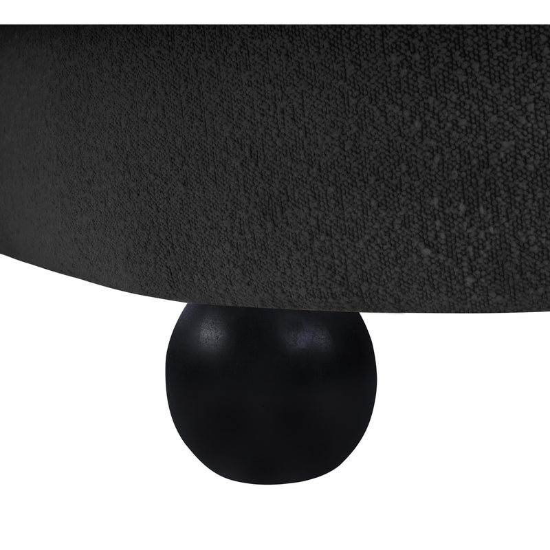 Meridian Daphne Black Boucle Fabric Sofa IMAGE 11