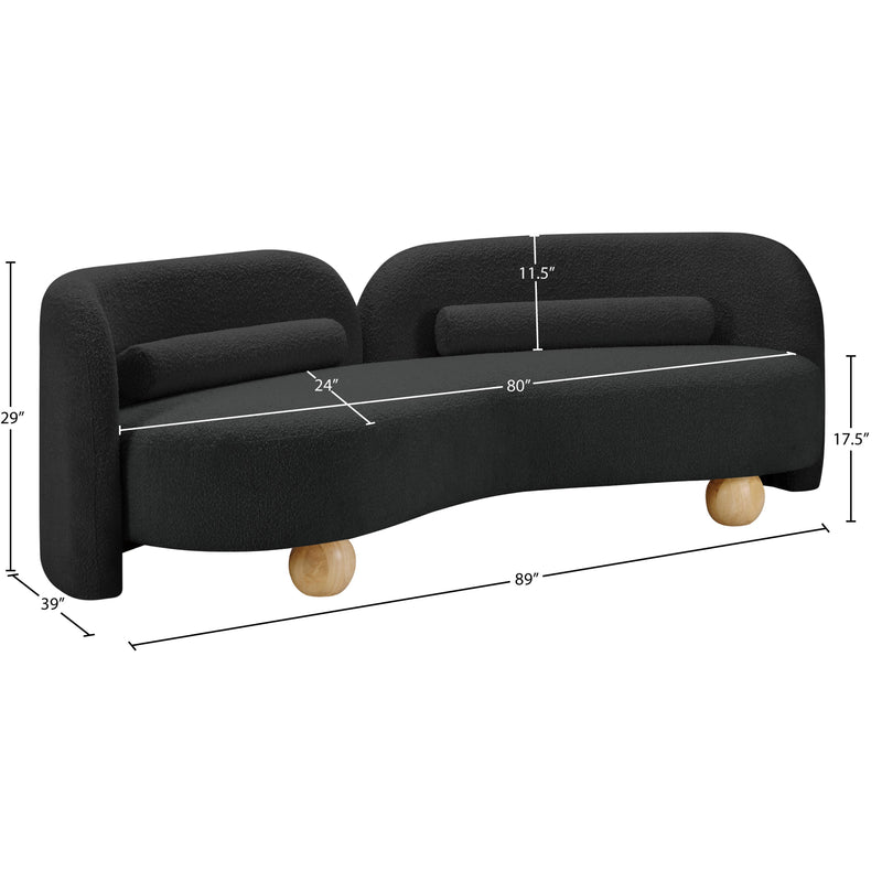 Meridian Daphne Black Boucle Fabric Sofa IMAGE 17