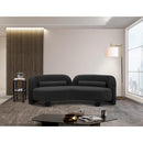 Meridian Daphne Black Boucle Fabric Sofa IMAGE 4