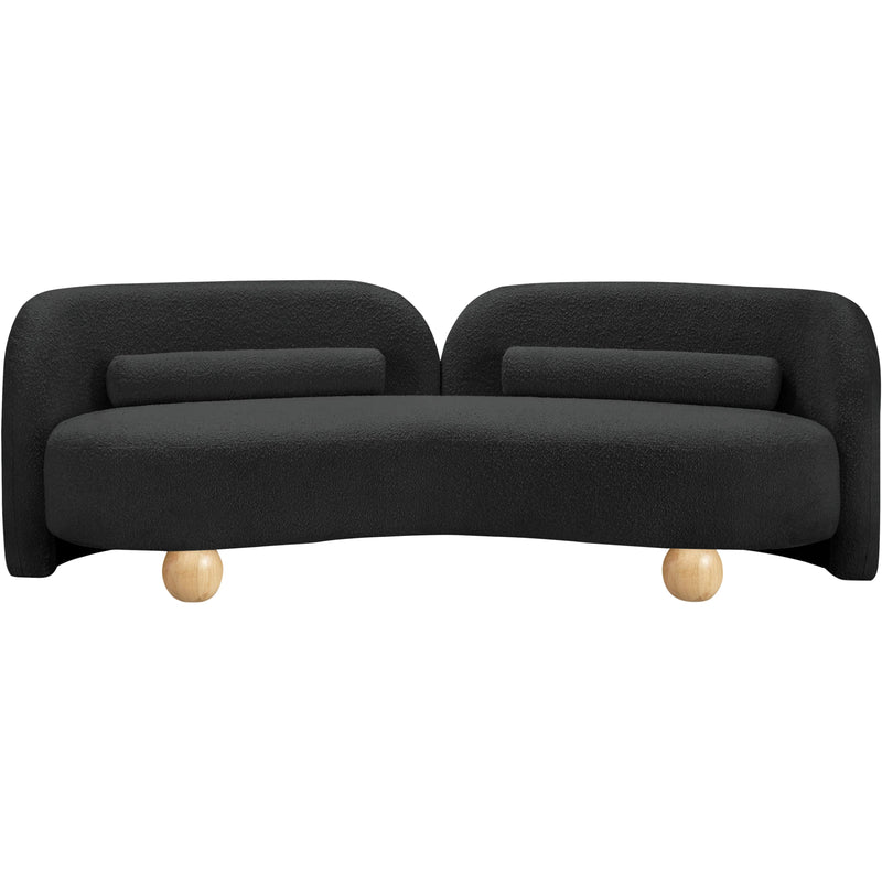 Meridian Daphne Black Boucle Fabric Sofa IMAGE 5