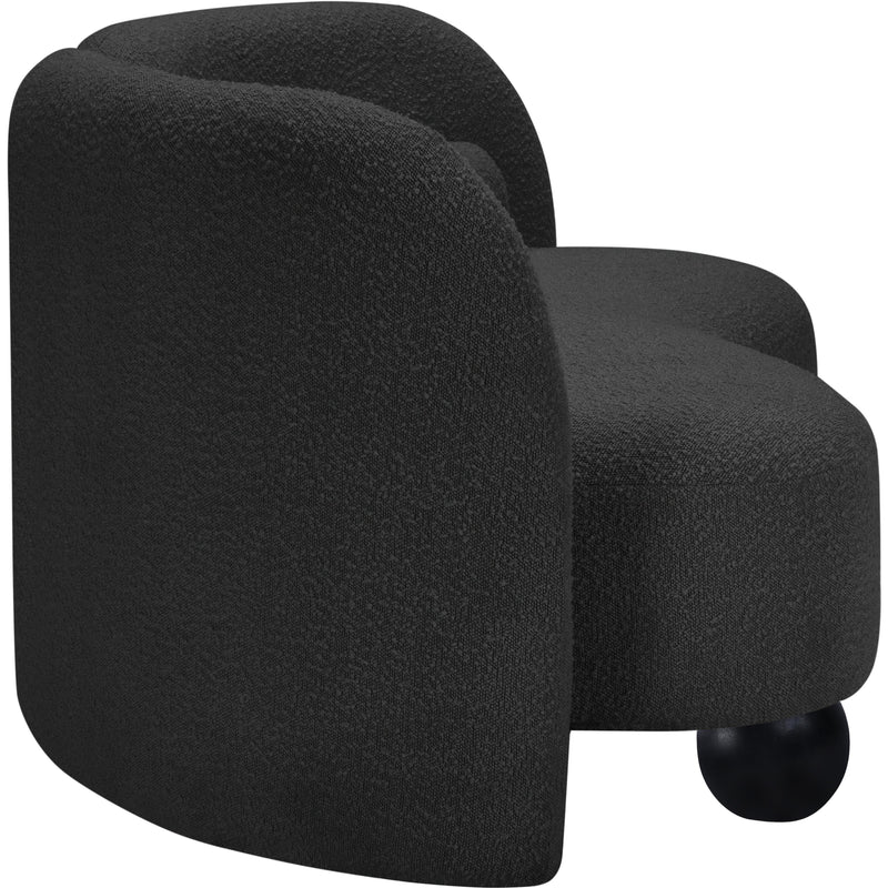 Meridian Daphne Black Boucle Fabric Sofa IMAGE 6