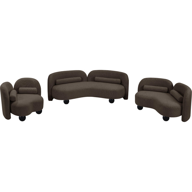 Meridian Daphne Brown Boucle Fabric Chair IMAGE 13