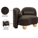 Meridian Daphne Brown Boucle Fabric Chair IMAGE 18