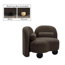 Meridian Daphne Brown Boucle Fabric Chair IMAGE 2