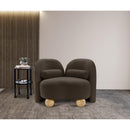 Meridian Daphne Brown Boucle Fabric Chair IMAGE 3