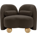 Meridian Daphne Brown Boucle Fabric Chair IMAGE 5