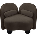 Meridian Daphne Brown Boucle Fabric Chair IMAGE 9
