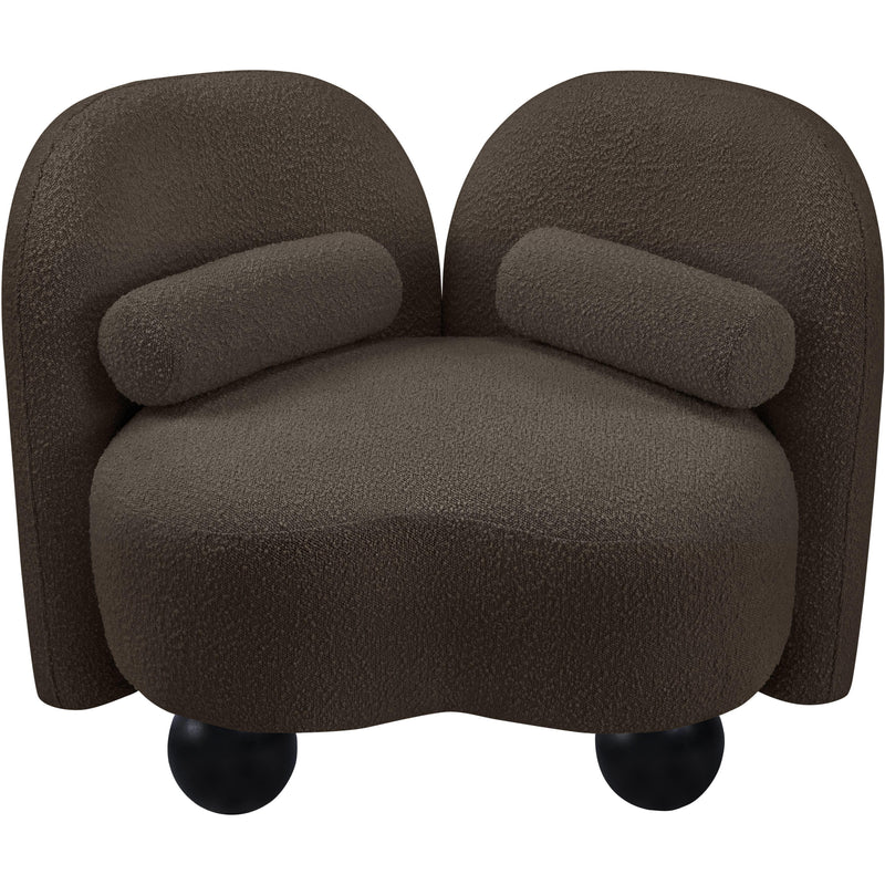 Meridian Daphne Brown Boucle Fabric Chair IMAGE 9