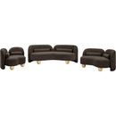 Meridian Daphne Brown Boucle Fabric Loveseat IMAGE 12