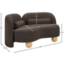 Meridian Daphne Brown Boucle Fabric Loveseat IMAGE 17