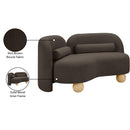 Meridian Daphne Brown Boucle Fabric Loveseat IMAGE 18